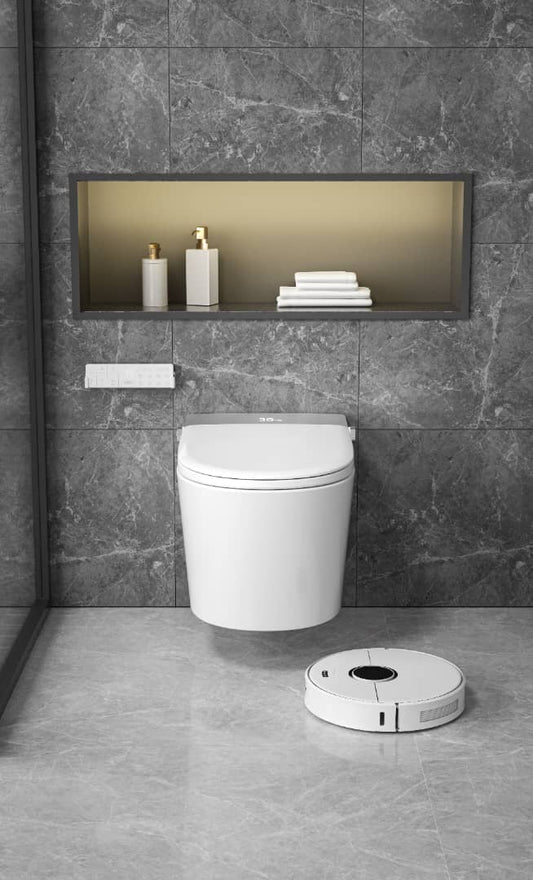 Japanese wall hung smart bidet toilet frame set with concealed water tank, heated tank, remote control, touchless, P-trap UV sterilization, INSTANT HEATING