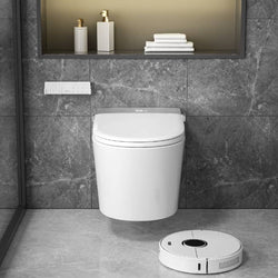 Japanese wall hung smart bidet toilet frame set with concealed water tank, heated tank, remote control, touchless, P-trap UV sterilization, INSTANT HEATING