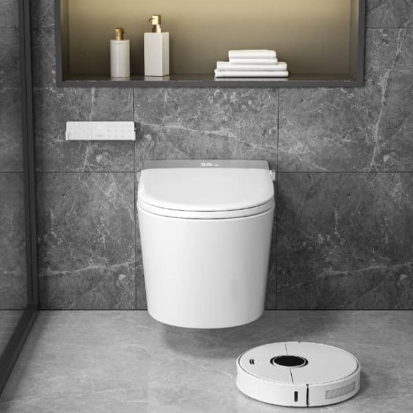 Japanese wall hung smart bidet toilet frame set with concealed water tank, heated tank, remote control, touchless, P-trap UV sterilization, INSTANT HEATING