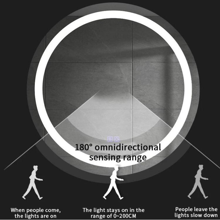 SMART LED BATHROOM MIRROR - ROUND, RECTANGULAR & SQUARE | DEFOGGING | ADJUSTABLE LIGHTING | FRAMELESS