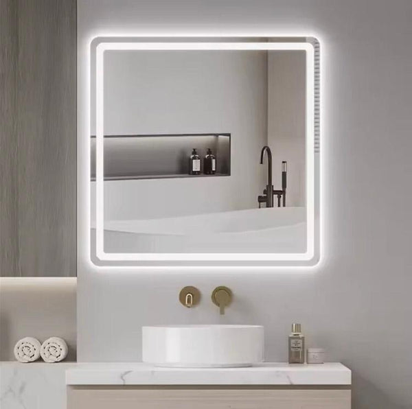 SMART LED BATHROOM MIRROR - ROUND, RECTANGULAR & SQUARE | DEFOGGING | ADJUSTABLE LIGHTING | FRAMELESS